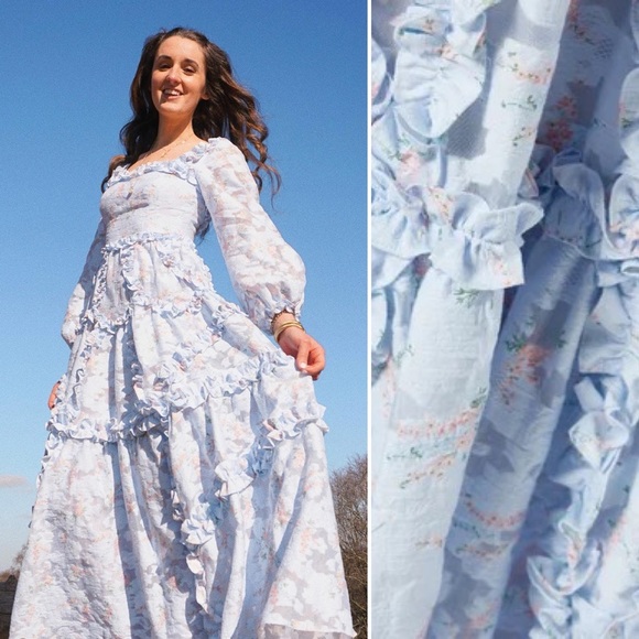 NWOT Needle & Thread Summer Blossom Milkmaid Maxi Dress Size 8 US - Picture 10 of 16